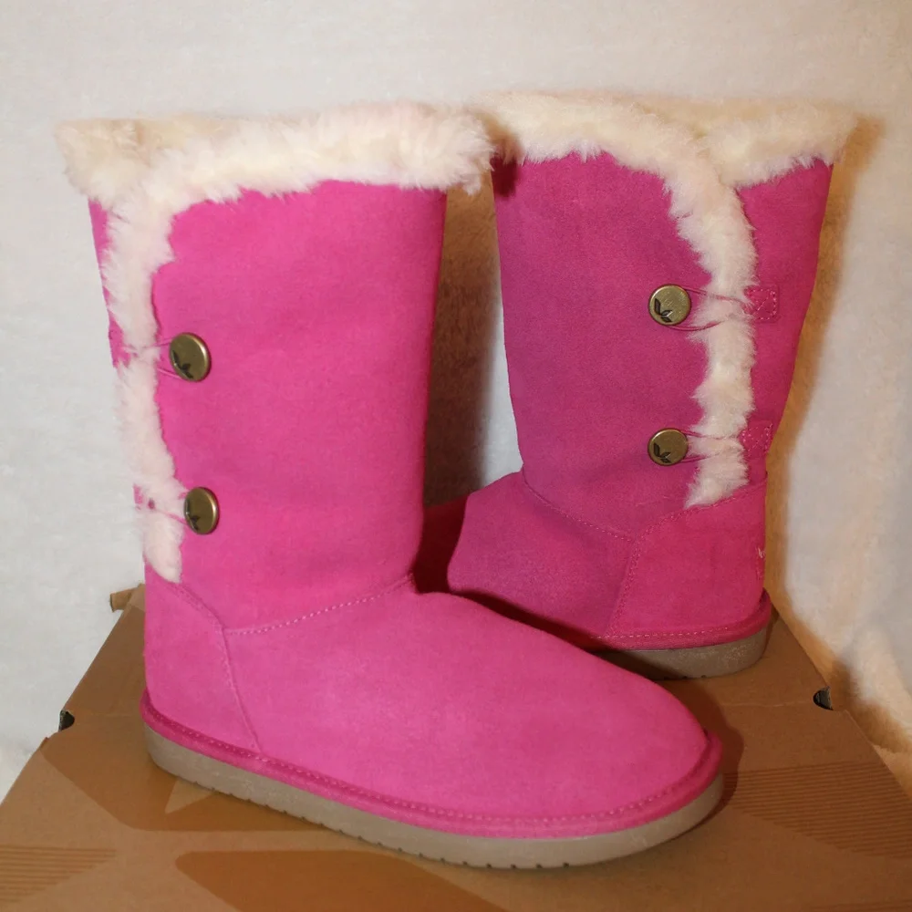 UGG KOOLABURRA KENSLEI SUEDE FUR BOOTS‎ NEW! PINK